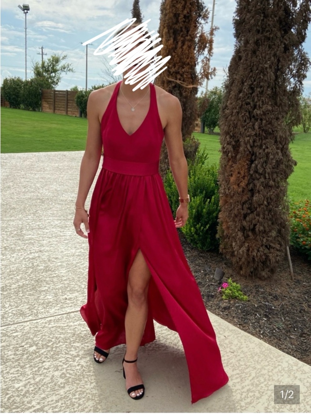 David’s Bridal Formal Red Dress